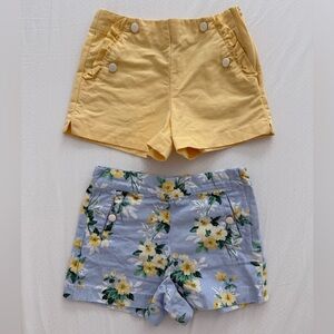 Janie and Jack Yellow and Floral Shorts